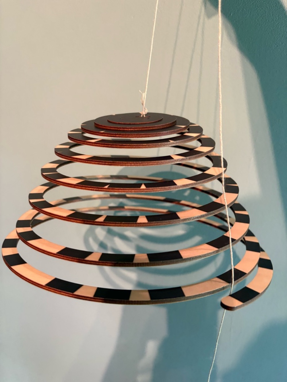 Spiral Hanging Mobile Toy - Black & White